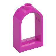 Window 1 x 2 x 2 2/3 with Rounded Top (Dark Pink)