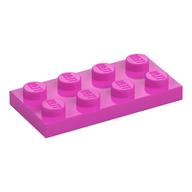 Plate 2 x 4 (Dark Pink)