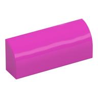 Brick Curved 1 x 4 x 1 1/3 No Studs (Dark Pink)