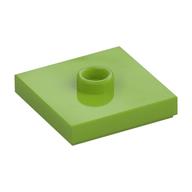 Plate Special 2 x 2 with Groove and Center Stud (Jumper) (Lime)