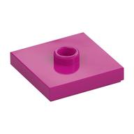 Plate Special 2 x 2 with Groove and Center Stud (Jumper) (Magenta)