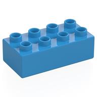 Duplo Brick 2 x 4 (Dark Azure)