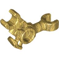 Hero Factory Minifigure Arm [2 Clips at 90°] (Pearl Gold)