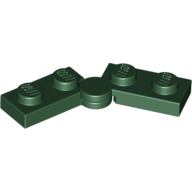 Hinge Plate 1 x 4 Swivel Top / Base - Solid Clip [Complete Assembly] (Dark Green)