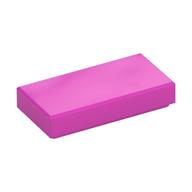Tile 1 x 2 with Groove (Dark Pink)