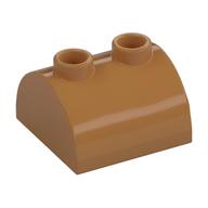 Brick Curved 2 x 2, Two Top Studs (Medium Nougat)
