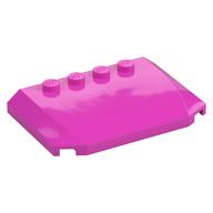 Brick Wedged, Curved Triple 4 x 6 x 2/3 with 4 Studs (Dark Pink)