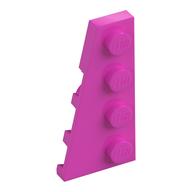 Wedge Plate 4 x 2 Left (Dark Pink)