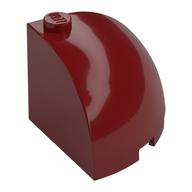 Brick Round Corner 3 x 3 x 2 Dome Top (Dark Red)