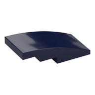 Brick Curved 4 x 2 No Studs (Dark Blue)