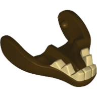 Creature Body Part, Warg Lower Jaw with Tan Teeth Print (Dark Brown)