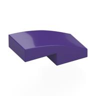 Brick Curved 2 x 1 No Studs [1/2 Bow] (Dark Purple)