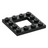 Plate Special 4 x 4 with 2 x 2 Opening (Black)