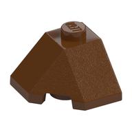 Brick Wedged, Sloped 45° 2 x 2 Corner (Reddish Brown)