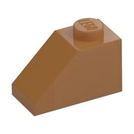 Brick Sloped 45° 2 x 1 with Bottom Pin (Medium Nougat)