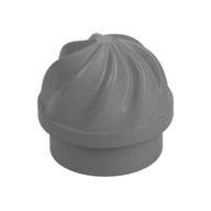 Plate Round 1 x 1 Swirled Top (Flat Silver)