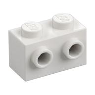 Brick Special 1 x 2 with 2 Studs on 1 Side (White)