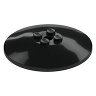 Dish 6 x 6 Inverted (Radar) with Solid Studs (Black)