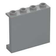 Panel 1 x 4 x 3 [Side Supports / Hollow Studs] (Light Bluish Gray)