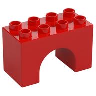 Duplo Brick 2 x 4 x 2 Arch (Red)