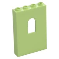 Panel 1 x 4 x 5 with Arched Window (Yellowish Green)