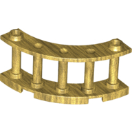Fence Spindled 4 x 4 x 2 Quarter Round with 2 Studs (Pearl Gold)