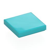 Tile 2 x 2 with Groove (Medium Azure)