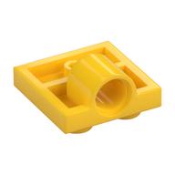 Plate Special 2 x 2 with 1 Pin Hole [Complete Underside Rib] (Yellow)