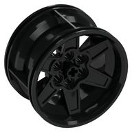 Wheel 56 x 34 Technic Racing Medium with 6 Pin Holes (Black)