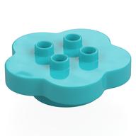 Duplo Flower 4 x 4 x 1 with 4 Top Studs (Medium Azure)