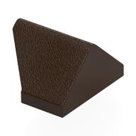 Brick Sloped 45° 2 x 1 Double / Inverted with Bottom Stud Holder (Dark Brown)