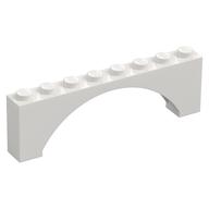 Brick Arch 1 x 8 x 2 Raised (White)
