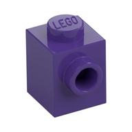 Brick Special 1 x 1 with Stud on 1 Side (Dark Purple)