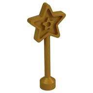 Duplo Wand, with 5 Pointed Star Top (Pearl Gold)