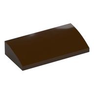 Brick Curved 2 x 4 x 2/3 No Studs, with Bottom Tubes (Dark Brown)