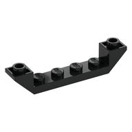 Brick Sloped Inverted 45° 6 x 1 Double with 1 x 4 Recessed (Black)