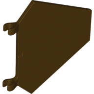 Flag 5 x 6 Hexagonal with C Clips (Dark Brown)