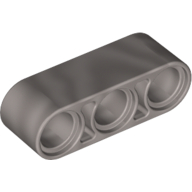 Technic Beam 1 x 3 Thick (Metallic Silver)