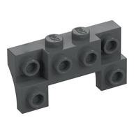 Brick Special 2 x 4 - 1 x 4 with 2 Recessed Studs and Thin Side Arches (Dark Bluish Gray)