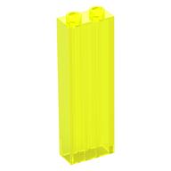 Brick 1 x 2 x 5 without Side Supports (Trans-Neon Green)