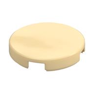 Tile Round 2 x 2 with Bottom Stud Holder (Tan)