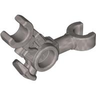 Hero Factory Minifigure Arm [2 Clips at 90°] (Flat Silver)