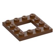 Plate Special 4 x 4 with 2 x 2 Opening (Reddish Brown)