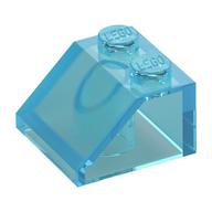 Brick Sloped 45° 2 x 2 (Trans-Light Blue)