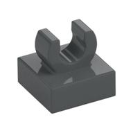 Tile Special 1 x 1 with Clip with Rounded Edges (Dark Bluish Gray)
