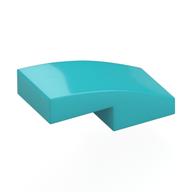 Brick Curved 2 x 1 No Studs [1/2 Bow] (Medium Azure)