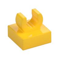 Tile Special 1 x 1 with Clip with Rounded Edges (Yellow)
