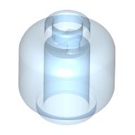 Minifig Head [Plain] [Hollow Stud] (Trans-Medium Blue)