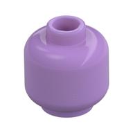 Minifig Head [Plain] [Hollow Stud] (Medium Lavender)
