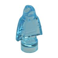 Minifig Trophy Statuette, Hooded Figure (Emperor Palpatine Hologram) (Trans-Light Blue)